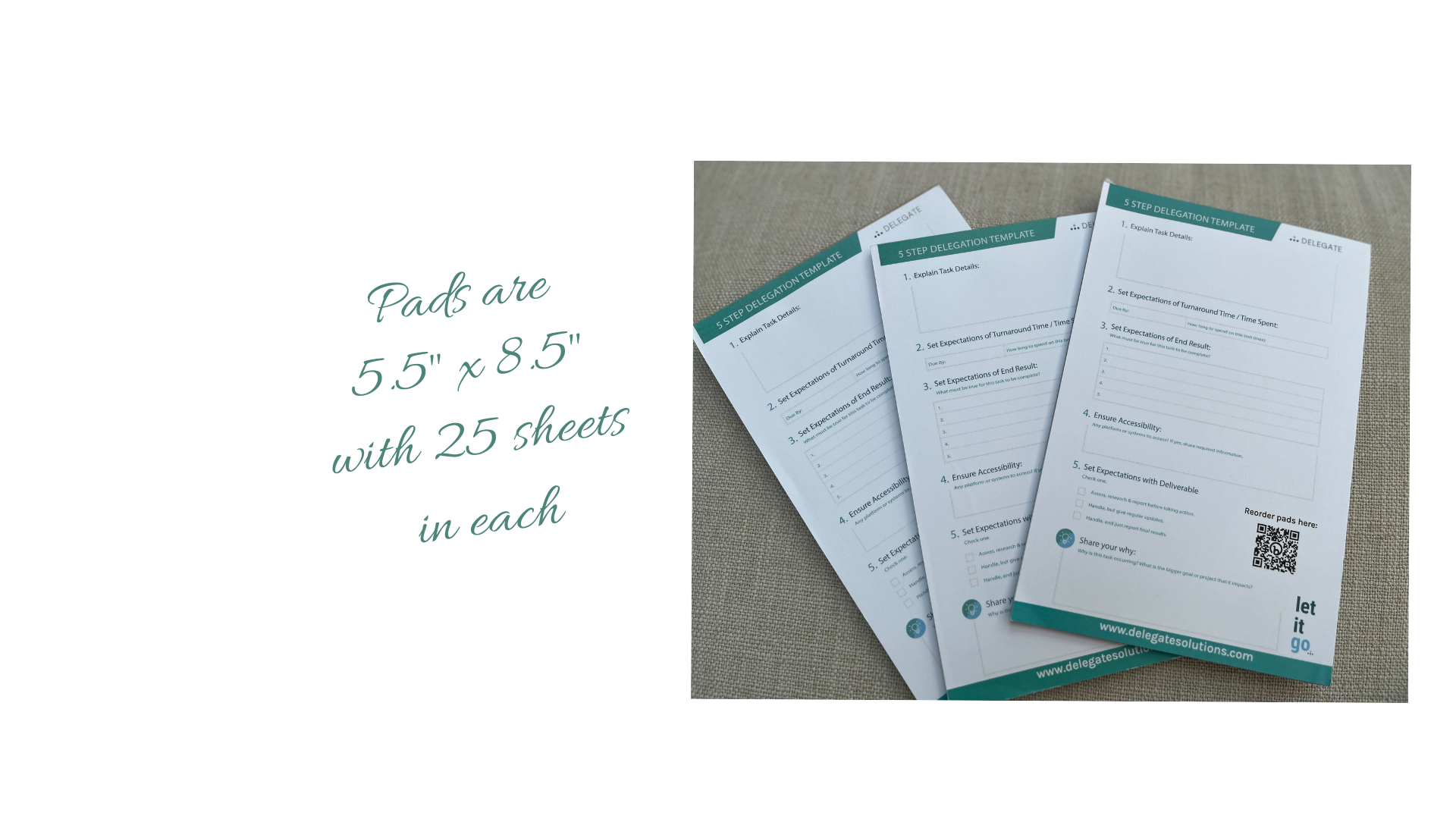 Delegation template pad image for website