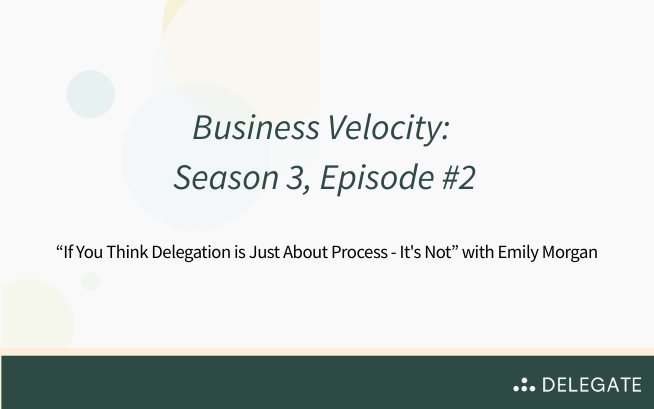 Podcast: Business Velocity- If You Think Delegation is Just About Process - It's Not 